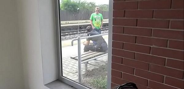  very risky fuck on the train station